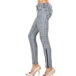 AG Adriano Goldschmied The Legging Ankle Zip Plaid